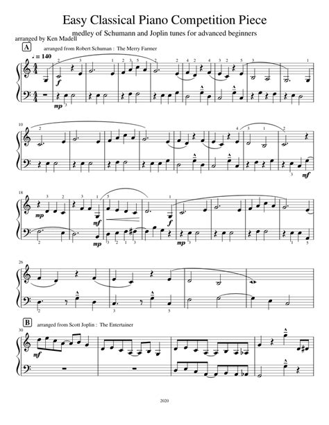 Easy Classical Piano Competition Piece Sheet music for Piano (Solo) | Musescore.com