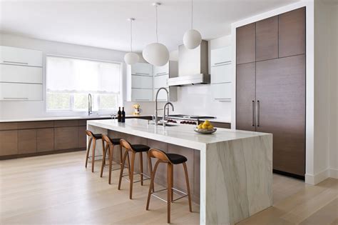 Sleek Kitchens with Waterfall Islands - Chairish Blog