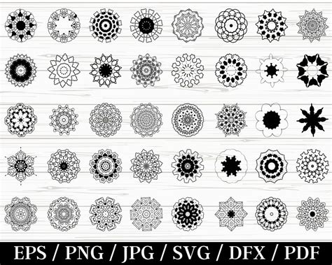 Mandala SVG Bundle Svg Files for Cricut Svg Mandala Svg - Etsy