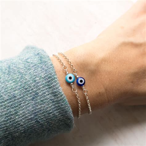 Evil Eye Bracelet, Blue Evil Eye, Turkish Evil Eye, Nazar Bracelet, Protection Bracelet, Dainty ...