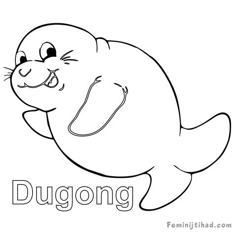 Dugong Coloring Pages PDF Printable - Coloringfolder.com