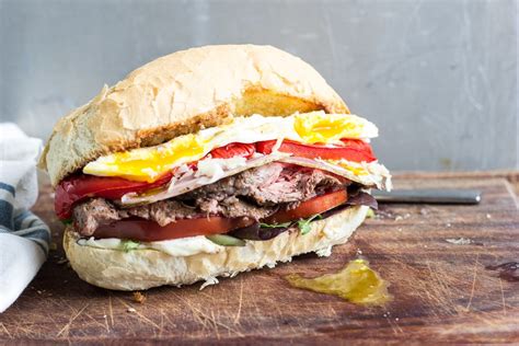 Chivito (Uruguayan Steak Sandwich) - The Hungary Buddha Eats the World