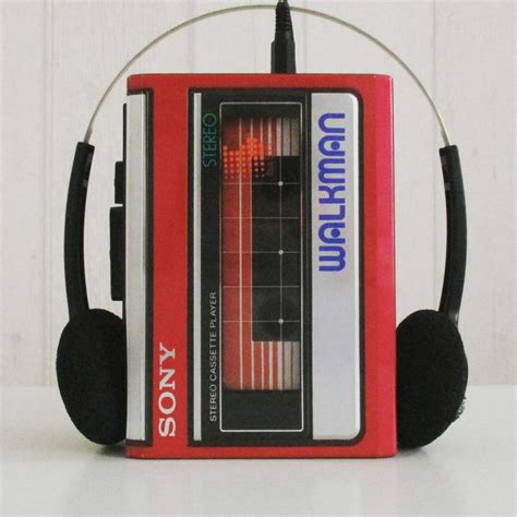 Sony Walkman WM-31 Red (1986) with Sony MDR-006 headphones. It is in perfect condition, I ...