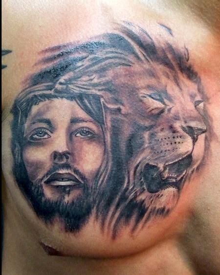 Jesus and Lion by Steve Phipps : Tattoos | Lion tattoo, Lion tattoo ...