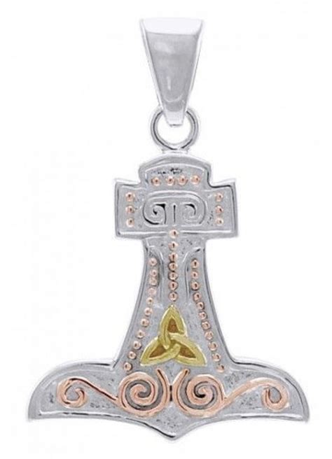 Thors Hammer 3 Tone Mjolnir Pendant