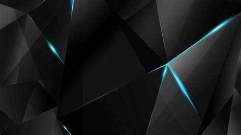 Wallpapers - Cyan Abstract Polygons (Black BG) by kaminohunter | Red ...