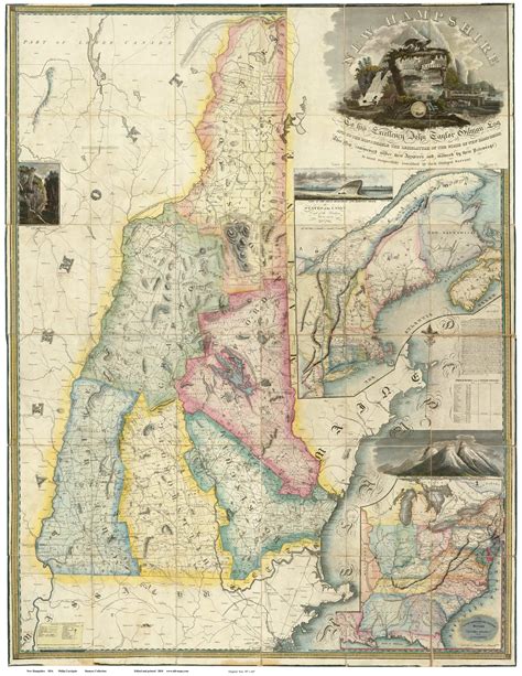 1816 Carrigain map of NH