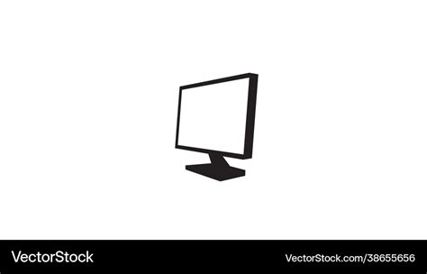 Creative monitor computer screen logo design Vector Image