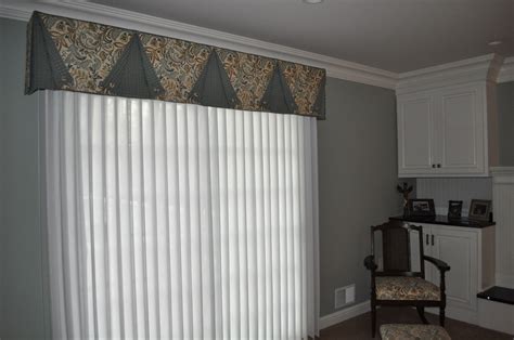 A smart valance with ADO-Wrap - sheers wrapped around vertical blinds ...