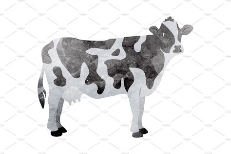 Watercolor cow on white | Graphic illustration, Digital art tutorial, Watercolor background