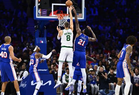 Kristaps Porzingis Assesses Celtics Last Attempt in Loss to 76ers ...