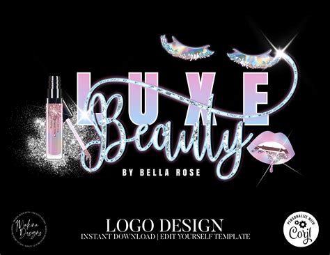 Lip Gloss Logo Design gloss Logo Design lip gloss Logo | Etsy in 2021 | Salon logo, Beauty logo ...