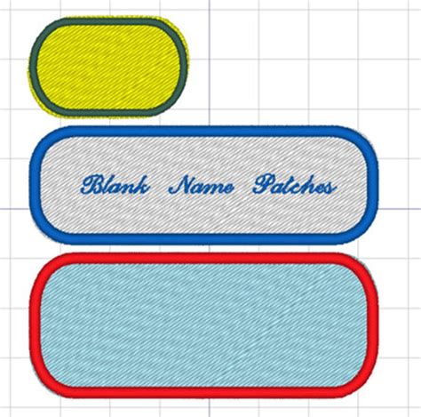 Blank Name Patches FSL Machine Embroidery Design 3 sizes | Etsy