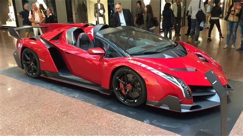 Lamborghini Veneno Roadster €3.3m Hypercar - Startup and Maneouvering - YouTube