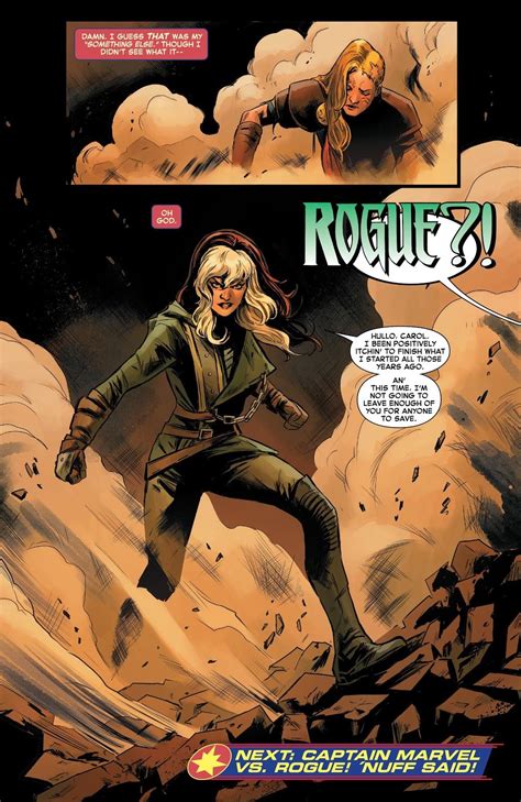 Captain Marvel vs Rogue from captain marvel 2019 #3 MMX #10 I love the dynamics between carol ...