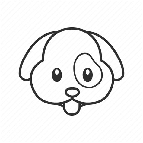 Animal, cute puppy, dog, dog's face, dog's head, puppy, puppy head icon