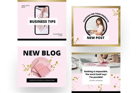 30 Facebook Post Editable Canva Templates – Ladystrategist Shop