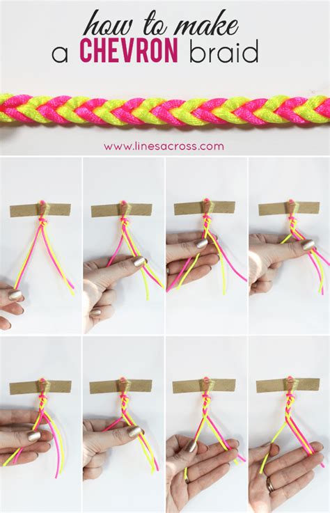 How to Make a Chevron Braided Bracelet - Lines Across | Braided bracelet diy, Braided bracelet ...