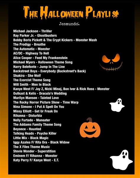 The Ultimate Halloween Playlist For Your Halloween Party | Halloween playlist, Halloween party ...