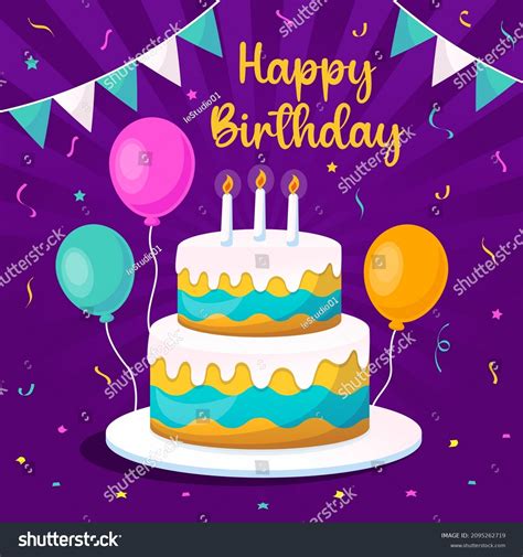 Birthday Cake Logo Design Template Stock Vector (Royalty Free ...