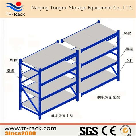 Shelving Racking:Long Span Medium Duty Shelving Steel Storage Racking ...