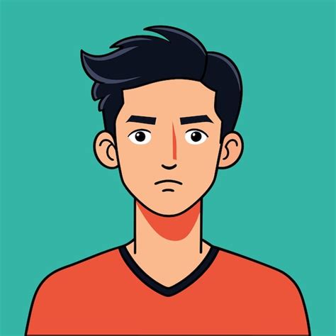 Premium Vector | A cartoon drawing of a man with a sad face