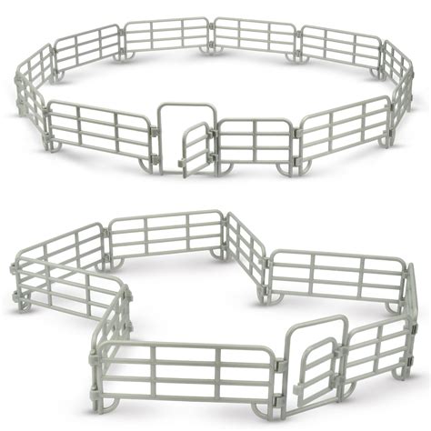 Toymany 20PCS Corral Fencing Panel Accessories Playset Includes 2 Gates ...