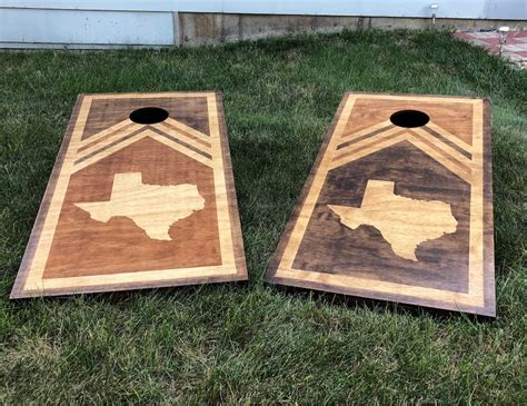 Texas Cornhole Boards Rustic Design With Optional Scorekeeper - Etsy