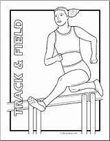 Track And Field Coloring Pages sketch template