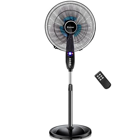 16'' Adjustable Oscillating Pedestal Fan Remote Control - Walmart.com - Walmart.com