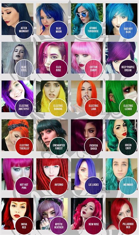 manic panic colour chart classic dyes Hair Color Pastel, Hair Color ...