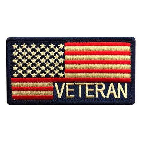 American Flag Veteran Patch (Embroidered Hook) – MILTACUSA