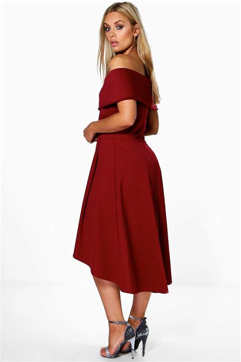 Boohoo Womens Plus Elizabeth Double Layer Midi Dress