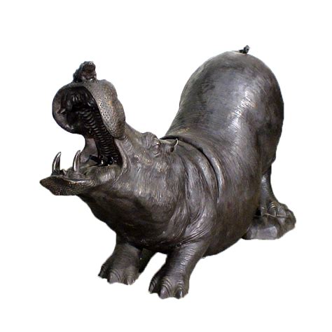 Bronze Hippopotamus Fountain Sculpture | Metropolitan Galleries Inc.