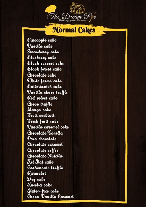 Copy of Bakery menu | PosterMyWall