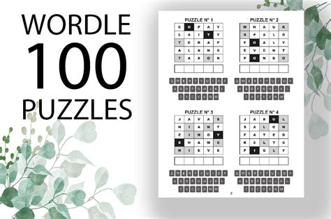 Wordle Book 100 Puzzles Graphic by Creativoo Team · Creative Fabrica