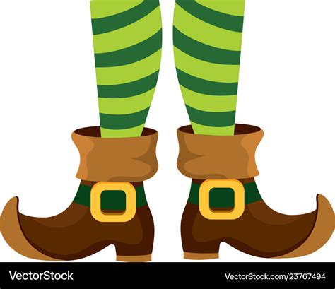 Leprechaun legs and shoes Royalty Free Vector Image