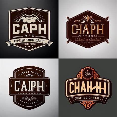 midjourney create me a modern logo for CHAPI of customized products ...