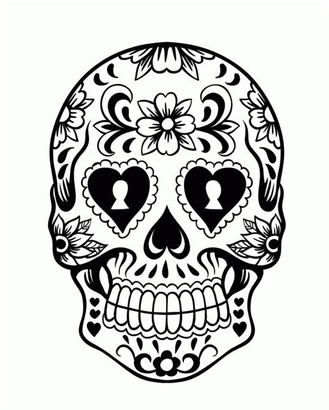 Day Of The Dead Skull Template Printable - Printable Word Searches