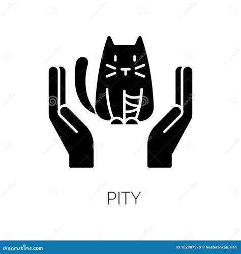 Pity black glyph icon stock vector. Illustration of affliction - 182987370