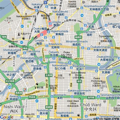 Map of Osaka, Japan | Hotels Accommodation