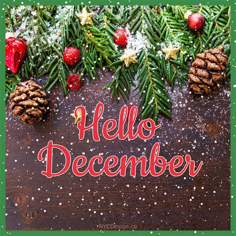 Hello December Images for Instagram and Facebook – NYCDesign.co: Printable Things