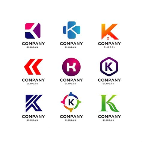 Premium Vector | Collection of Letter K Logo Design Templates