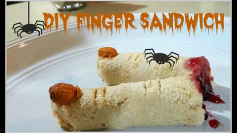 DIY Finger Sandwich | Halloween Snack - YouTube