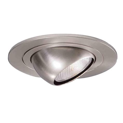 HALO 4 in. Satin Nickel Recessed Ceiling Light with Adjustable Eyeball ...