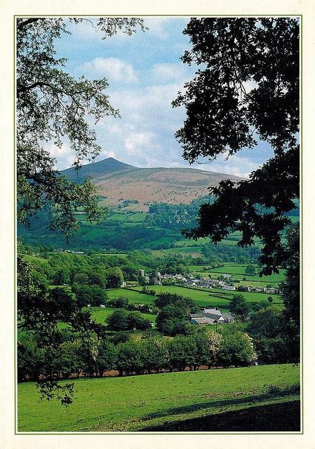 Llanbedr village and the Sugar Loaf, Powys, Wales UK | Scenic landscape ...