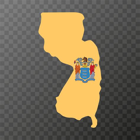 New Jersey state flag. Vector illustration. 13430869 Vector Art at Vecteezy