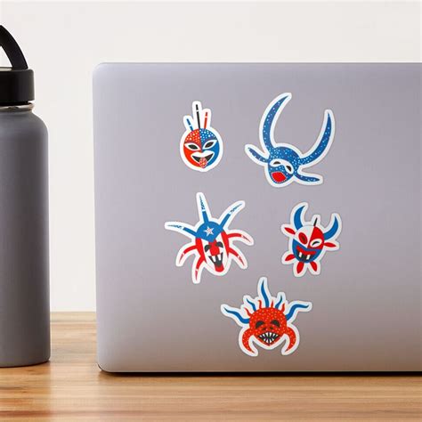 Vejigante Masks Puerto Rico Boricua Flag Sanse Festival Sticker by byDarling | Vinyl sticker ...