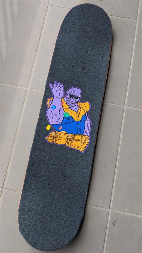 New board meant new grip tape art was needed! : r/NewSkaters