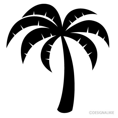 Clip Art Of A Palm Tree Black And White | PNG-clipart